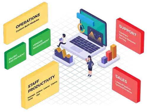Sales force automation SFA 500x500 illustration